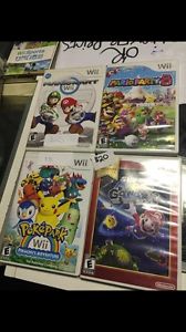 Pokemon and mario Wii games