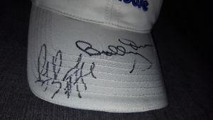 Signed Bobby Orr and Ray Bourque hat