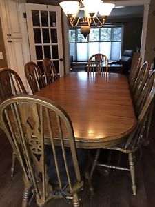 Solid wood dining table set