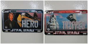 Star Wars Miniature Magnetic License Plates