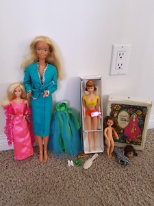 Vintage barbie and reproduction Barbie