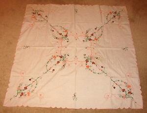 cotton embroidered tablecloth