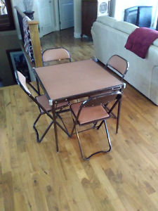 folding Table with 4 folding chairs