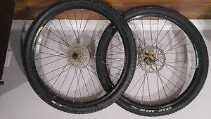 Front and rear 29 inch mountain bike tire,wheel and hubsets