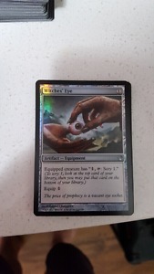 Magic of the gathering cards.