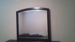 Moving Sale- walnut dresser mirror