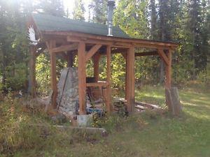Timber frame picnic shelter