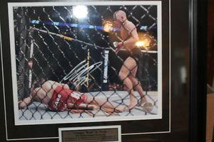 georges st. pierre framed and signed