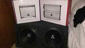 2x12" JL subs with sub amp and system amp $450 firm takes