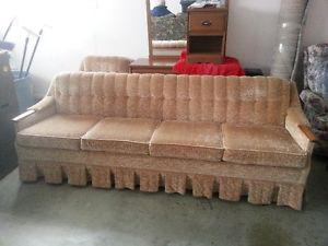 4 Seater Couch & Matching Chair with Ottoman