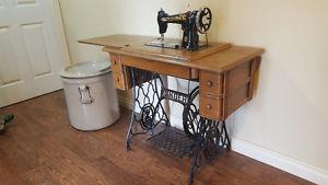 Antique treadle singer sewing machine