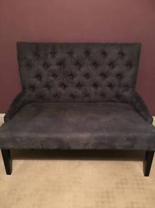 Blue / Grey Tufted Settee