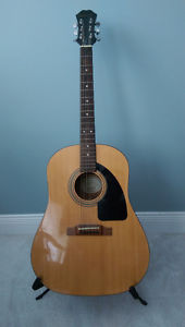 Gibson Epiphone AJ-10 Acoustic Guitar. With Stand and Case.