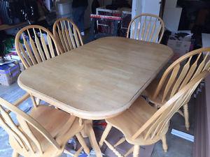 Kitchen Table & Chairs with built in leaf