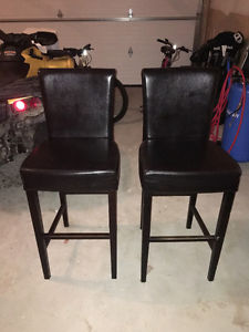 Leather bar chairs