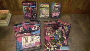 Monster high chapter book diary and schetch books