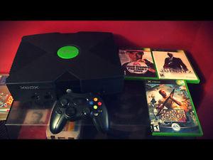 Original Xbox with Controller and Games