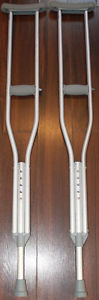 Pair of Adjustable Aluminum Crutches