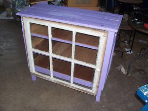 Primitive Cabinet Made From Antique Dresser and Window 37 by
