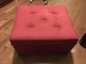 Red accent foot stool for sale!