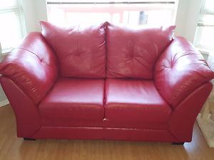 Red love seat