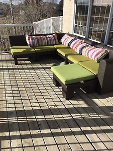 Resin wicker patio set