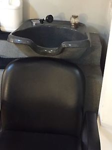 Shampoo sink and chair and cutting chair