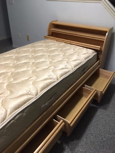 Solid Maple Captains's bed