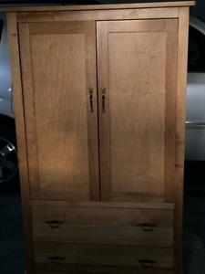 Solid Maple TV Armoire