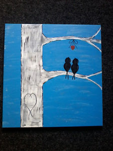 TWO LOVE BIRD PICTURES FOR ENGAGEMENT GIFTS