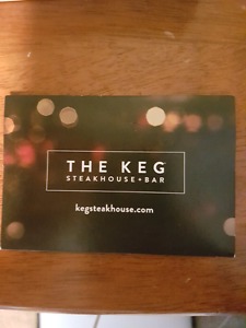 The Keg $100 gift card