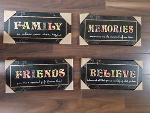 Wall Plaques - Family, Friends, Memories & Believe