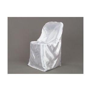 White satin chair covers