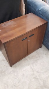 Wooden desk with storage