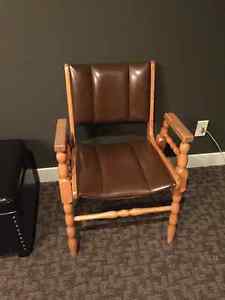 maple upholstered office sitting chairs (2)