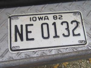 s IOWA MOTORCYCLE LICENSE PLATE TAG $
