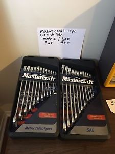 12 pc Mastercraft wrench set. $25 each set