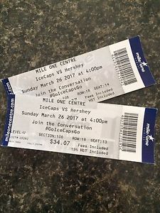 2 Tickets IceCaps vs Hersey March 