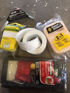 2 grout sponges, corner tape for mudding