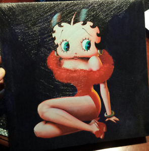 Betty Boop Painted Canvas Print-$10