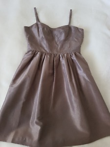 Bridesmaid or Grad Dress - Beige/Taupe - Size 8