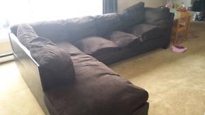 Brown large sectional