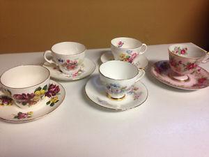 Collection of Bone China Cups & Saucers