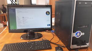 Computer with LG 22inch monitor and graphics card