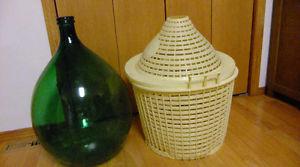 Demijohn 54 Liter Wine Carboy And Basket Excellent Condition