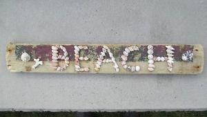 Driftwood "Beach" sign/ home decor