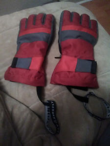 Firefly aquamax red winter gloves