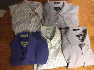 Five Men's Dress Shirts - Size  or  for $40.