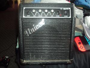 Guitar amp with patch cord