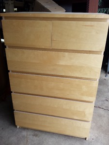 Ikea Malm Six Drawer Dresser - Excellent Condition